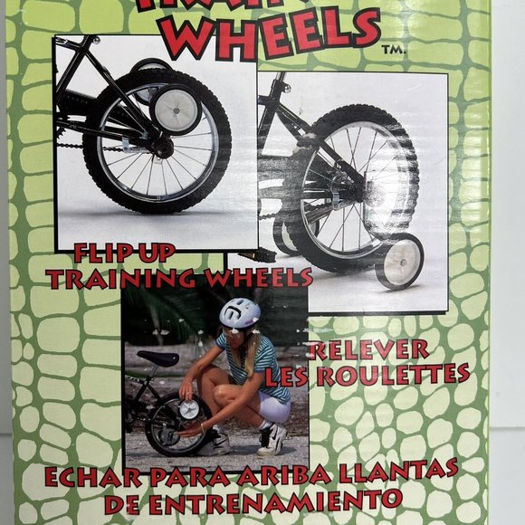 Trail Gator Flip Up Training Wheels Fold Up 12"-20" Black Adjustable Kids Biking - Picture 4 of 12